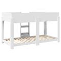 vidaXL Poschodová posteľ pre deti Biela 100 x 200 cm Kompozitné drevo