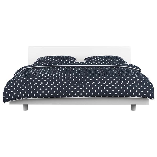 vidaXL Zimný paplón+vankúše, set 3ks, látka,tmavomodrá 240x220/80x80cm
