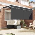 vidaXL Sklopná markíza Antracit 300 x 200 cm Polyester a hliník