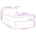 vidaXL Posteľný rám boxsping s matracom ružový 100x210 cm zamat