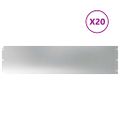 vidaXL Obrubník trávnika 20 ks 25 x 103 cm Pozinkovaná oceľ Strieborná