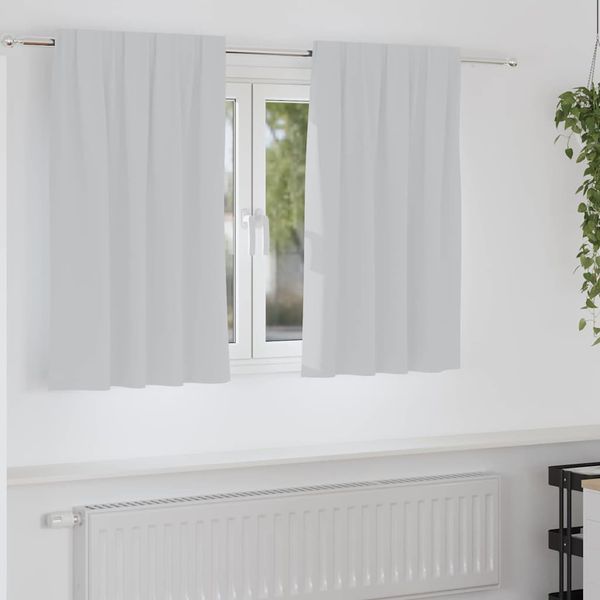 vidaXL Záclony na zatemnenie s krúžkami 2 pcs Bledá šedá 140 x 140 cm