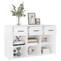 vidaXL Komoda lesklá biela 100x30x59,5 cm spracované drevo