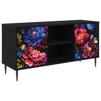 vidaXL TV skrinka KIEL 102 x 33 x 51 cm Čierny dub Kompozitné drevo