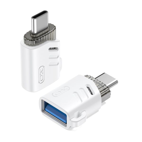 XO adaptér NB256B OTG USB - USB-C biely