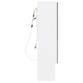 vidaXL LED kúpeľňová zrkadlová skrinka biela 80x15x60 cm MDF