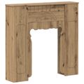 vidaXL Rám krbu Dub artisan 93 x 20 x 89 cm Kompozitné drevo