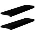 vidaXL Okenný parapet 2 ks hnedočierná 80x20x2 cm dubový masív