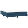 vidaXL Posteľný rám boxsping bez matracom tmavomodrý 180x210 cm zamat