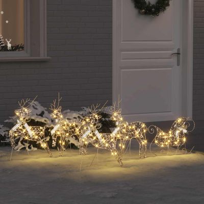 vidaXL LED Soby s 40 LED-i 5 pcs Zlatá PET
