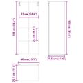 vidaXL Závesná skrinka Staré drevo 40 x 29,5 x 100 cm Kompozitné drevo