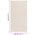 vidaXL Chlpatý koberec krémovo biely 120x183 cm polyester