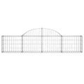 vidaXL Oblúkový gabionový kôš 25 ks 200x30x40/60 cm pozinkované železo