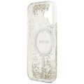 Guess puzdro pre iPhone 17 GUESS HC MAGSAFE RESIN BOTTOM GLITTER gold