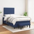 vidaXL Boxspring posteľ s matracom modrá 120x200 cm látka