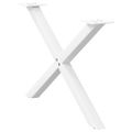 vidaXL Nohy konferenčného stolíka v tvare X, 2 ks, biele, 70 x (42-43) cm, oceľové