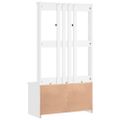 vidaXL Halový strom SANDNES biela 87x40x159,5 cm masívna borovica