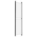 vidaXL 5-panelový paraván biely 250x220 cm látkový