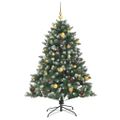 vidaXL Umelý vianočný stromček Zelená 150 cm PVC, plast a oceľ