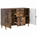 vidaXL TV skrinka Dymový dub 89 x 34,5 x 60 cm Kompozitné drevo