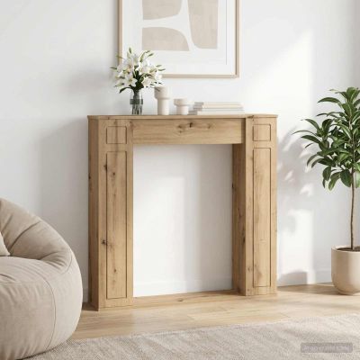 vidaXL Rám krbu Dub artisan 100 x 20 x 100 cm Kompozitné drevo