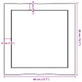 vidaXL Stolová doska svetlohnedá 40x40x(2-4)cm ošetrený masív hrany