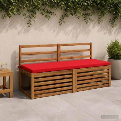 vidaXL Vankúš na lavičku SOEST 100% polyester Červená 140 x 50 x 5 cm