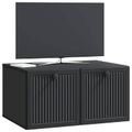 vidaXL Nástenná TV skrinka Čierna 59,5 x 41 x 30 cm Kompozitné drevo