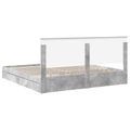 vidaXL Úložná posteľ Betónová šedá 200 x 200 cm Kompozitné drevo