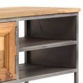 vidaXL TV skrinka, recyklované teakové drevo a oceľ 120x30x40 cm