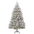 vidaXL Umelý Sklápací Vianočný Stromček 300 LED Zelená a biela 300 cm