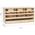 vidaXL Hniezdo pre sliepky, 3 priehradky 72x33x38 cm, borovicový masív