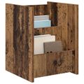 vidaXL Regál na časopisy Staré drevo 35 x 35 x 45 cm Kompozitné drevo