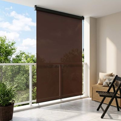 vidaXL Roleta Hnedá 80 x 250 cm Textil a hliník