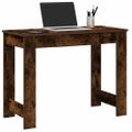 vidaXL Stôl dymový dub 100x45x75 cm kompozitné drevo