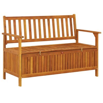 vidaXL Záhradná úložná lavica 120 cm, akáciový masív