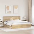 vidaXL Rám postele Sonoma 200 x 200 cm Masívne borovicové drevo