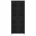 vidaXL Highboard Čierny dub 69,5 x 34 x 90 cm Kompozitné drevo