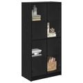 vidaXL Highboard Čierny dub 68 x 37 x 142 cm Kompozitné drevo