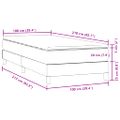 vidaXL Posteľný rám boxsping s matracom ružový 100x210 cm zamat
