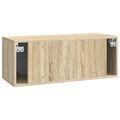 vidaXL Nástenná TV skrinka Nástenný Dub sonoma 78,5 x 31 x 30 cm