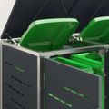 vidaXL Úložisko kontajnera na odpad for 2 Bins 240L Nehrdzavejúca oceľ