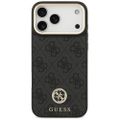 Puzdro Guess 4G Srtass Logo & Big Strap Metal Buttons MagSafe pre iPhone 17 Pro Max čierne