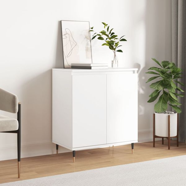 vidaXL Komoda biela 60x35x70 cm spracované drevo