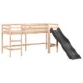 vidaXL Detská vyvýšená posteľ závesy bielo-čierna 90x190 cm borovica