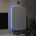 vidaXL TV nástenná skrinka s LED svetlami biela 40,5x35x80 cm