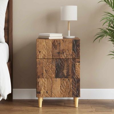 vidaXL Nočný stolík Staré drevo 43 x 39,5 x 66,5 cm Kompozitné drevo