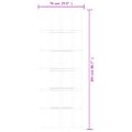 vidaXL Posuvné dvere s kovaním ESG sklo a hliník 76x205 cm