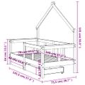 vidaXL Rám detskej postele so zásuvkami 70x140 cm masívna borovica