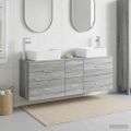 vidaXL Set kabinetov do kúpeľne 3 ks Sivý Sonoma 53 x 34,5 x 63 cm